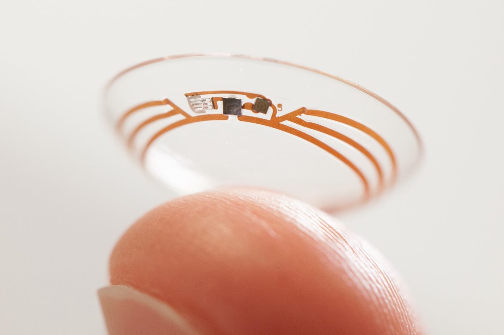 shot of smart contact lens from google
