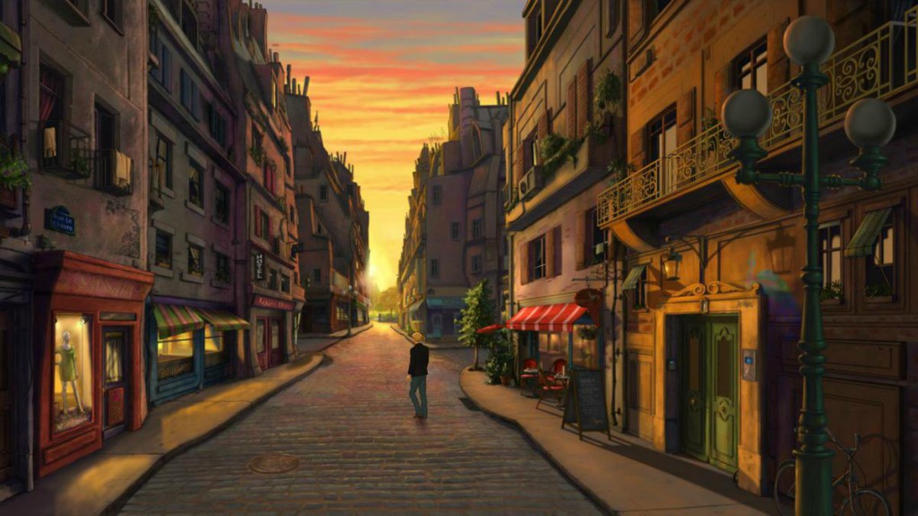 george stobbart walking sunset in broken sword 5